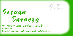 istvan daroczy business card